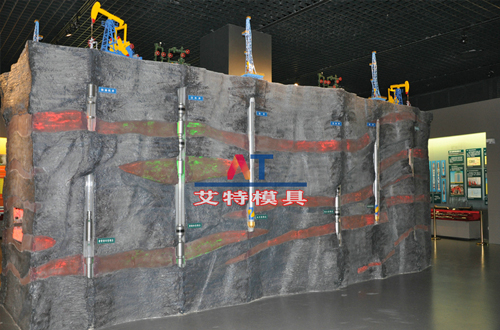 油田作業  地質管柱墻模型